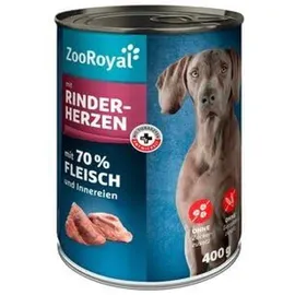 ZooRoyal Hundefutter mit Rinderherzen 6 x 400 g