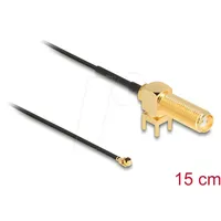 DeLock Antennenkabel SMA90°PCB > I-PEX Inc., MHF® I Stecker