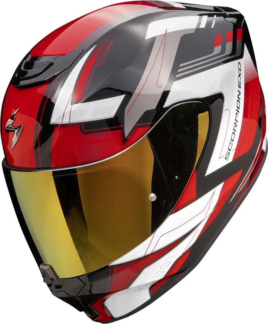 Scorpion EXO-391 Captor Helm, schwarz-rot, Größe XS