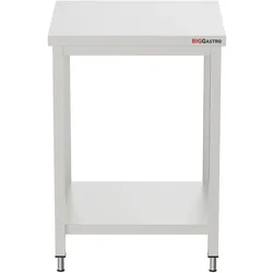 Big-Gastro Edelstahl Arbeitstisch 600 x 600 - mit Grundboden - IDEAL