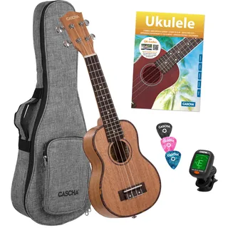 Cascha 2027 Premium Mahagoni Sopran Ukulele Bundle