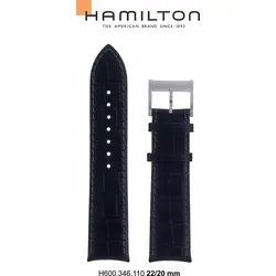 Hamilton - Seaview Band-set Leder-schwarz-22/20 H690.346.110 - schwarz