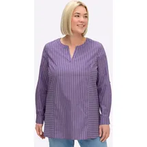 sheego Tunika in lila-ecru-gestreift | Gr.: 50