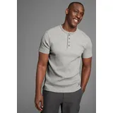 Bruno Banani Henleyshirt in elastischer Rippenqualität grau XXL (60/62)