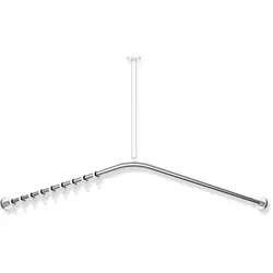HEWI System 900 Vorhangstange für Duschwanne 120 x 120 cm 900.34.10340, Accessoires, chrom