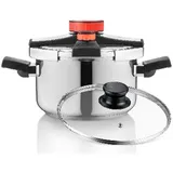 Haeger Schnellkochtopf 6 l Edelstahl Induktion kompatibel silber