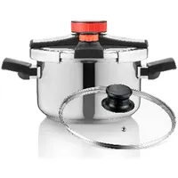 Haeger Schnellkochtopf 6 l Edelstahl Induktion kompatibel silber