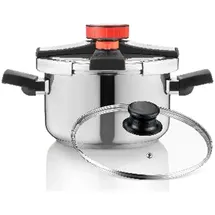 Haeger Schnellkochtopf 6 l Edelstahl Induktion kompatibel silber