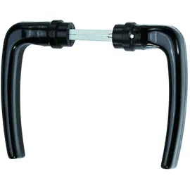 GAH Alberts Alberts Türdrücker für Wellengitter-Tore | Aluminium, schwarz eloxiert | Abstand 50 mm | Breite 115 mm | 2er Set