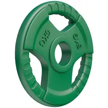 Gorilla Sports Hantelscheibe 5 kg Gummi grün