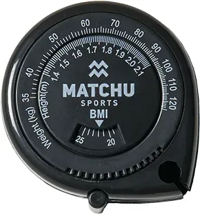 Matchu Sports BMI - Taschenbandmass - Schwarz - Kunststoff