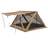Mouflon Pop-up Zelt 3P - Blitzschnell in 2 Sek - Ideal für Camping & Outdoor beige 2-3 PERSONEN