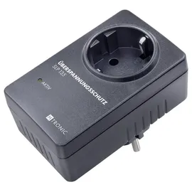 H-Tronic 1114790 Überspannungsschutz-Zwischenstecker Schwarz