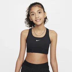 Nike Pro Swoosh Sport-BH für Mädchen - Schwarz, XS