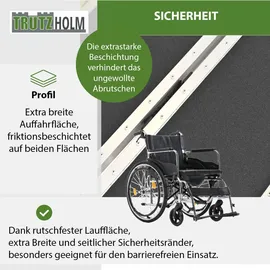 Trutzholm Rollstuhlrampe 184 cm Traglast 272 kg Alu klappbar Antirutsch