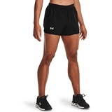 Under Armour Damen Kurz Fly by 2.0 2-In-1-Shorts, Black/Reflective (001), S,