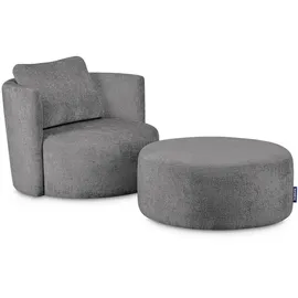 Konsimo Hocker Raggi ¦ grau Ø: 80.0