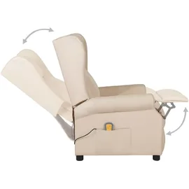 vidaXL Massagesessel Creme Polyester 348525 x 0 x 0 cm Beige