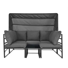 Merax Gartenlounge-Set 4-tlg. grau