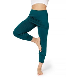 Bellivalini Leggings Yoga Leggings Damen Yogahose mit Rock 3/4 BLV50-276 (1-tlg) mit Rock grün M
