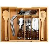 Gräwe Besteckkasten variabel aus Bambus 28,5-40,5 x 33,5 cm braun