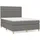 vidaXL Boxspringbett 140 x 200 cm Dunkelgrau