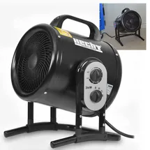 Hecht 3422 Heizlüfter 2in1 Ventilator | 3000 W | bis 40 m2 | Isolierter Tragegriff | Thermostat - Schwarz