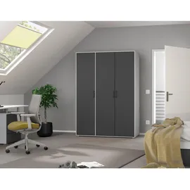 Rauch Wäscheschrank VOYAGER 140 x 194 x 53 cm Grau/Weiß