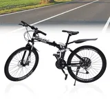 XUEMANSHOP 26 Zoll Mountainbike,Fahrrad 21 Gang Fully MTB mit Vordere Federgabel und Hinteren Stoßdämpfer hat für Jungen, Mädchen, Damen & Herren