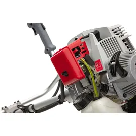 Ikra mogatec IKRA Benzin Freischneider IBF 31-4 mit Spule, 3- & 8-Zahn-Dickichtmesser, Schutzschild & Profi-Schultergurt