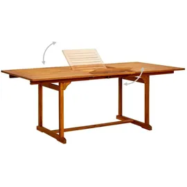 vidaXL Garten-Esstisch 160-240 x 100 x 75 cm Braun
