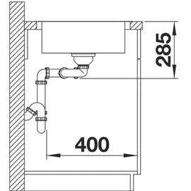 Blanco Lantos 8 S-IF Edelstahl Bürstfinish + Excenterbetätigung