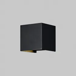 Maytoni LED Wandleuchte für Außenbereich, LED Außenleuchte schwarz, Metallrahmen, up and down, einstellbarer Lichtstrahl, Würfel, 6W 220-240 V
