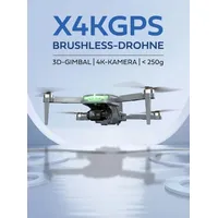 AMEWI X4KGPS Brushless Drohne mit 3D-Gimbal & 4K Kamera inkl. 2 Akkus