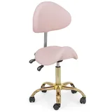 Physa Sattelstuhl 51 65 cm 150 kg Zartrosa/Golden - Arbeitshocker physa