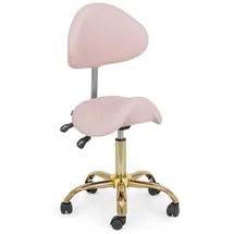 Physa Sattelstuhl 51 65 cm 150 kg Zartrosa/Golden - Arbeitshocker physa