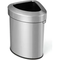 Costway 60L Mülleimer, Eck Abfalleimer Edelstahl mit Deckel &