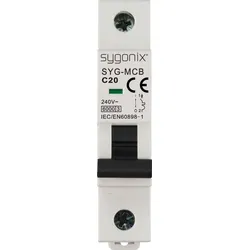 Sygonix SY-6440984 SYG-MCB 1P/C20/6KA Leitungsschutzschalter 1polig 20 A 240 V/AC