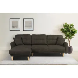 OTTO home Ecksofa TRIPLO Bettkasten 2-Sitzer Grau