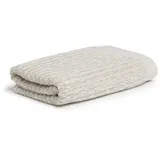 Möve Brooklyn Pinstripe Handtuch 50 x 100 cm aus 85% Baumwolle / 10% Viskose / 5% Leinen, Nature/Cashmere
