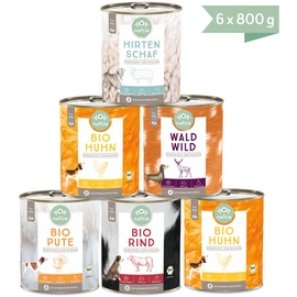 Naftie Reinfleischdosen Mischpaket 6x800 g Dose