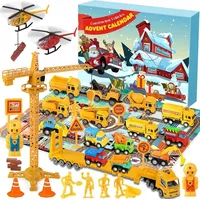 LuxusKollektion Adventskalender 2024 Kinder Auto Spielzeug 24 Fahrzeuge Baufahrzeug Flugzeug - iZoeL