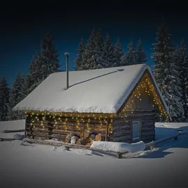 ECD Germany Lichtervorhang LED 12 m Warmweiß