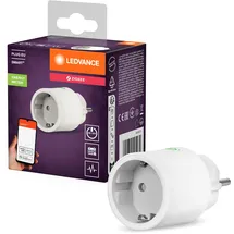 LEDVANCE SMART+ Smarte Steckdose für Innen mit ZigBee Technologie, bindet konventionelle Geräte ins Smart Home ein, misst und spart Stromverbrauch, kompatibel mit Alexa oder Google, weiss, 1er-Pack