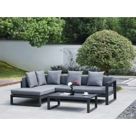 vente-unique Garten-Ecksofa - Aluminium - Anthrazit - MOLOKAI von MYLIA