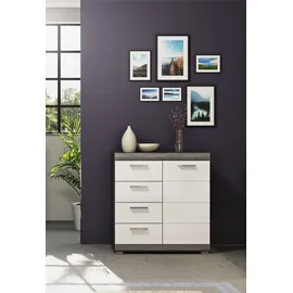 INOSIGN SIENA 80 x 85 x 37 cm grau hochglänzend / grau