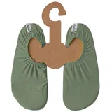 Slipstop Kinder Hausschuhe Badeschuhe BASIL green, Größe:33/35 EU - 33/35 EU