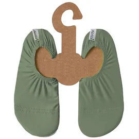 Slipstop Kinder Hausschuhe Badeschuhe BASIL green, Größe:33/35 EU - 33/35 EU