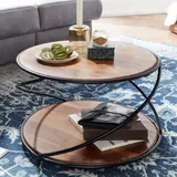 Wohnling Couchtisch Sheesham Braun 58 x 58 x 35 cm
