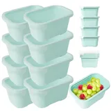 Mypicompany. Frischhaltedosen mit Deckel –8 teiliges Set (je 750 ml), BPA-frei, Luftdicht, Stapelbar. Mikrowellen & Spülmaschinengeeignet. Pastellgrün Gefrierdosen. Dosen mit Deckel für Lebensmittel